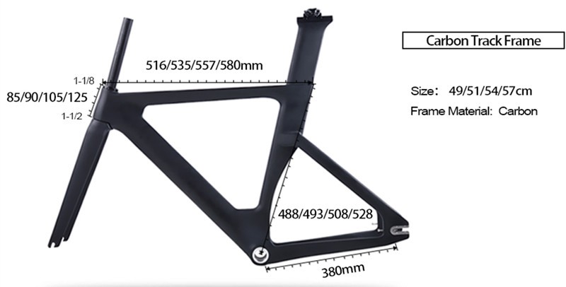 carbon fiber track bike frame